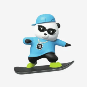 Skating Panda Car Dashboard Toy – No Battery, Auto-Sway Motion